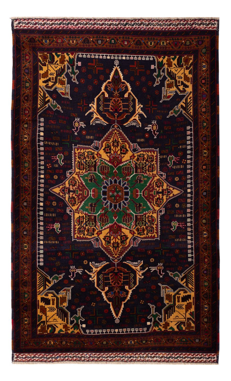 Tapis Belutsch - 195 x 120 cm - multicolore