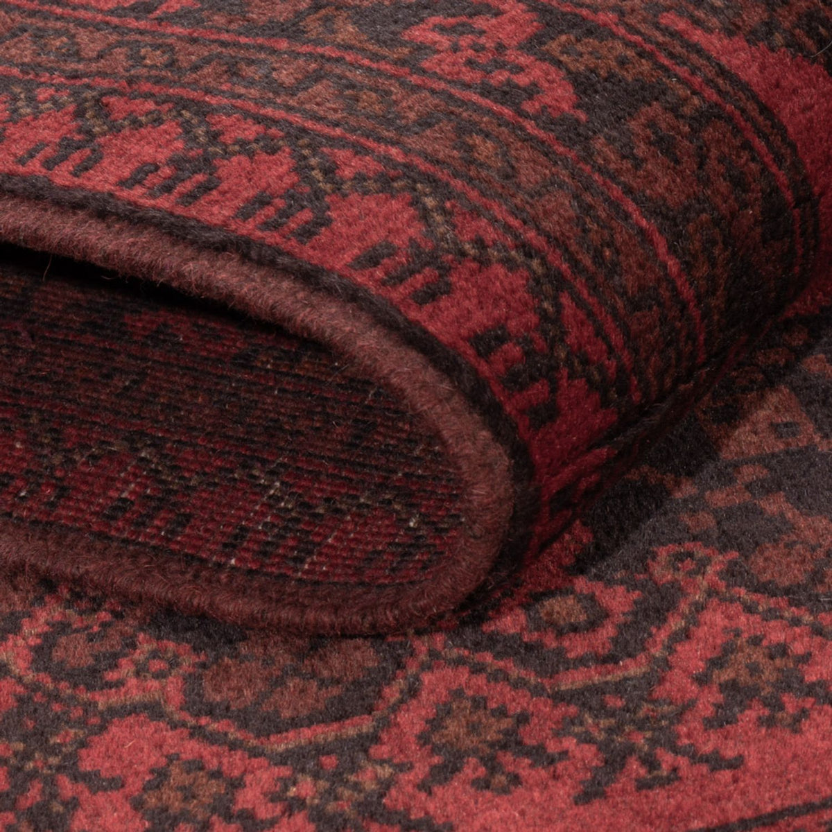 Tapis afghan - Kunduz - 197 x 127 cm - rouge