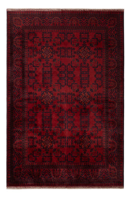 Tapis afghan - Kunduz - 203 x 129 cm - rouge