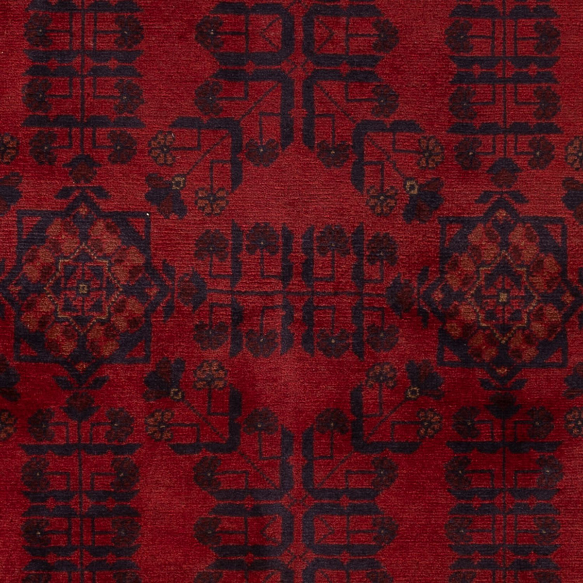 Tapis afghan - Kunduz - 203 x 129 cm - rouge