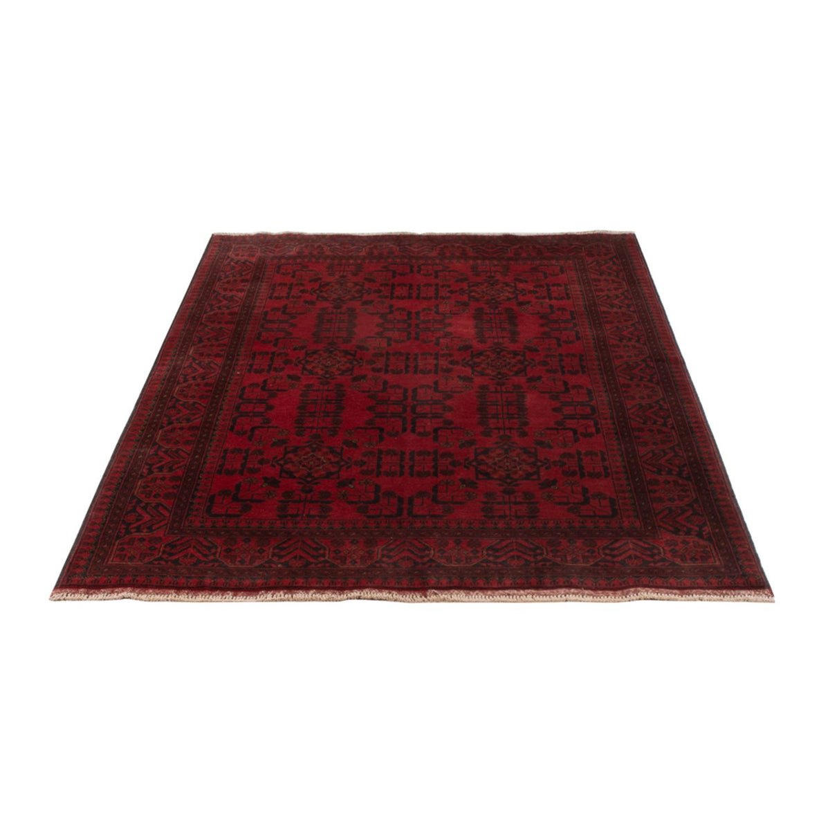 Tapis afghan - Kunduz - 203 x 129 cm - rouge