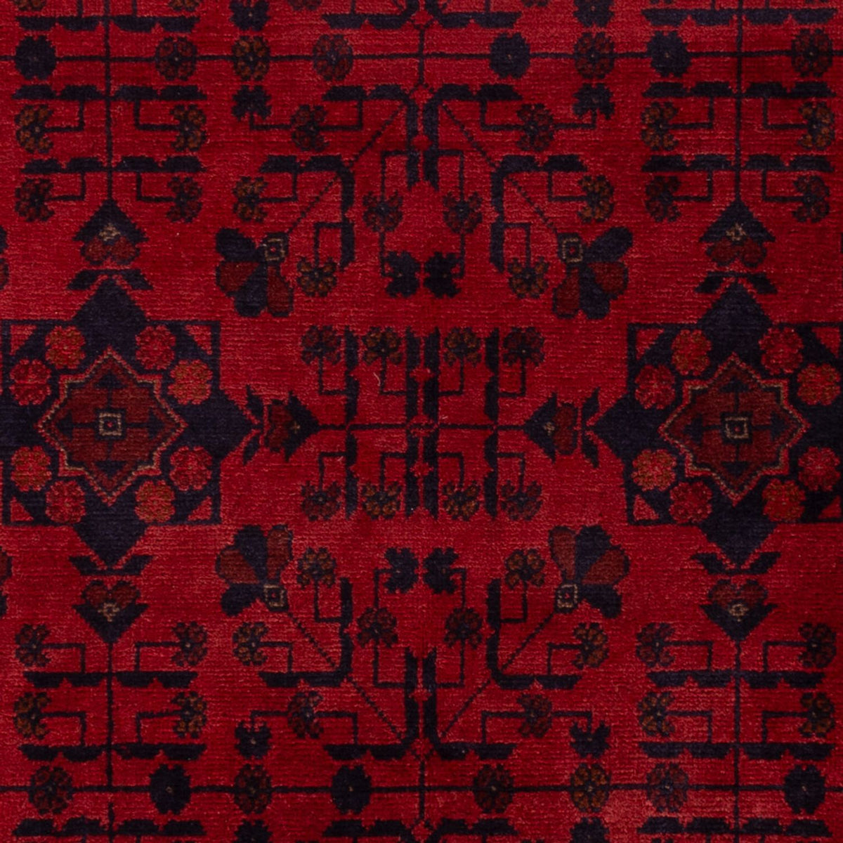 Tapis afghan - Kunduz - 200 x 125 cm - rouge