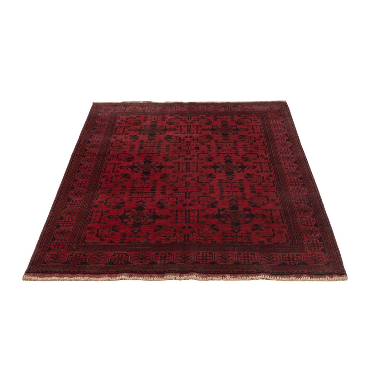 Tapis afghan - Kunduz - 200 x 125 cm - rouge
