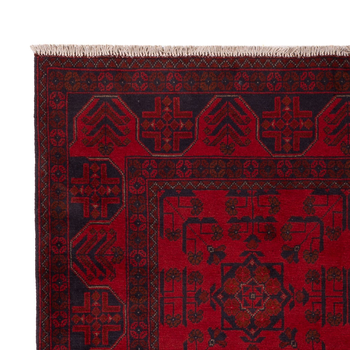 Tapis afghan - Kunduz - 196 x 127 cm - rouge
