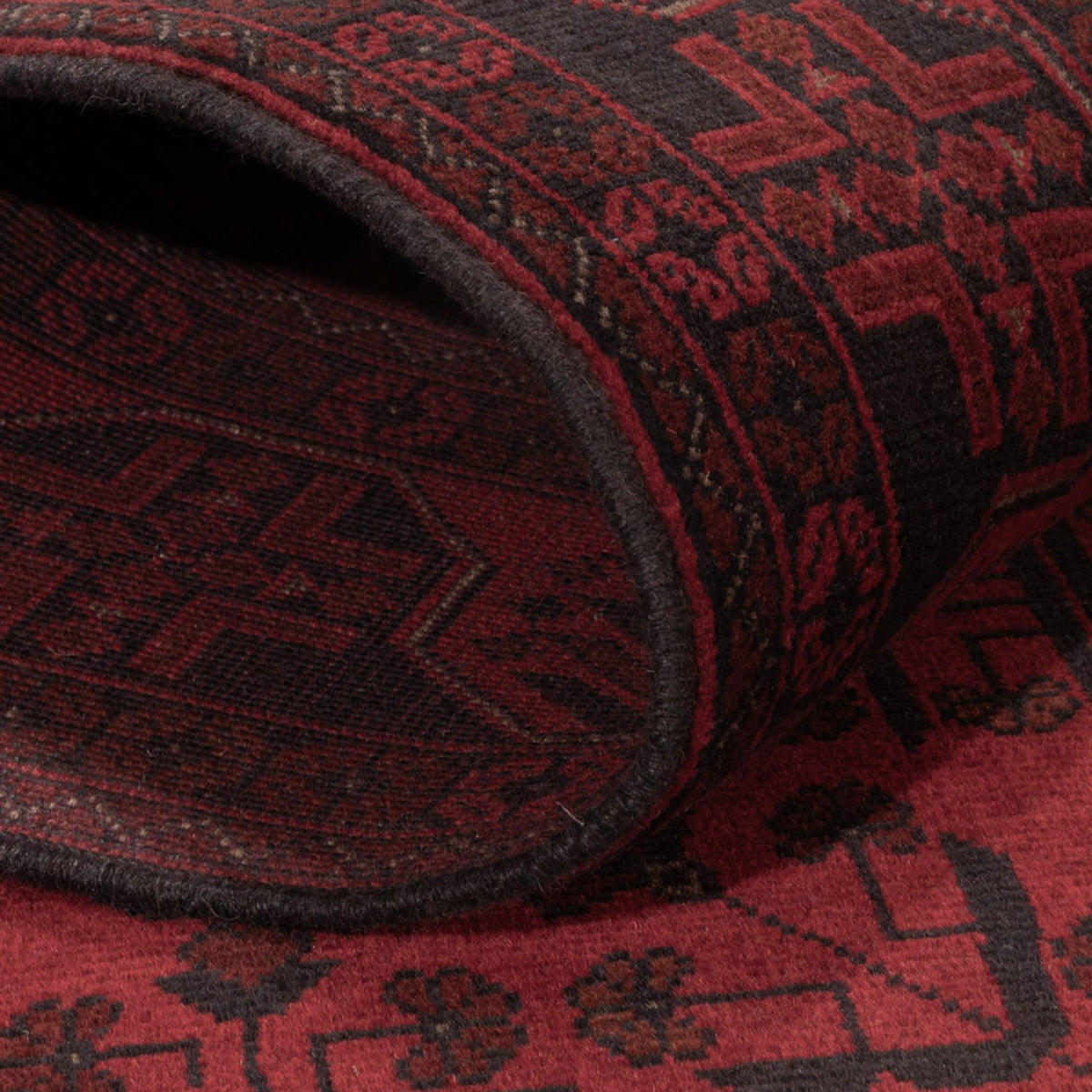 Tapis afghan - Kunduz - 196 x 127 cm - rouge