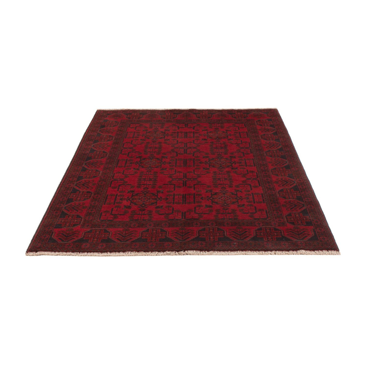 Tapis afghan - Kunduz - 196 x 127 cm - rouge