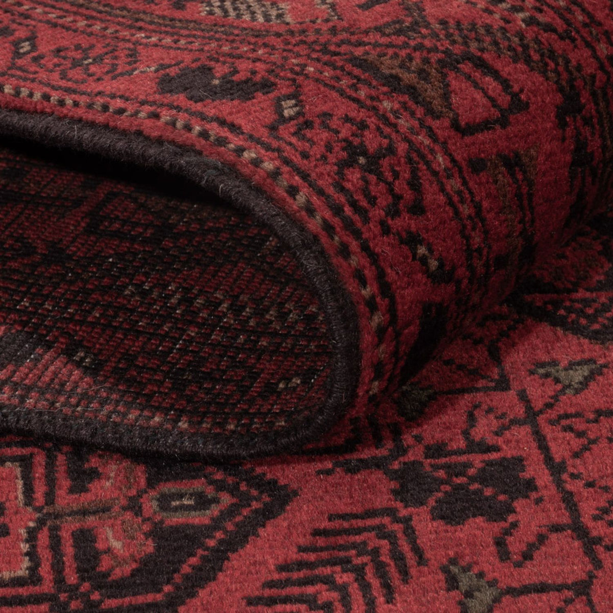 Tapis afghan - Kunduz - 196 x 124 cm - rouge