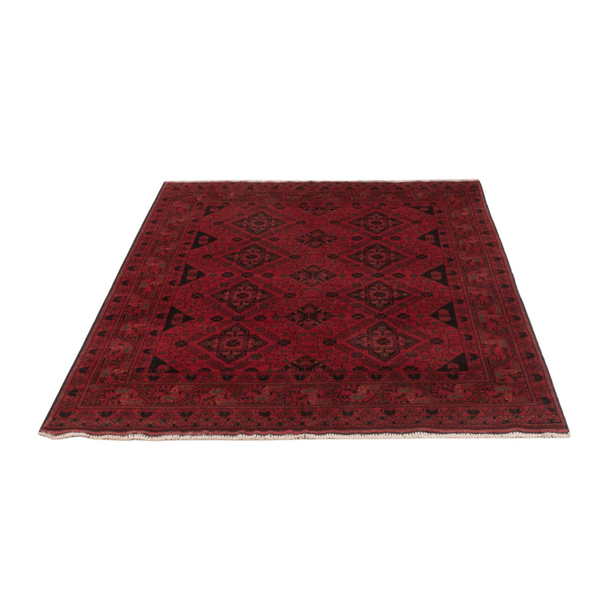 Tapis afghan - Kunduz - 196 x 124 cm - rouge