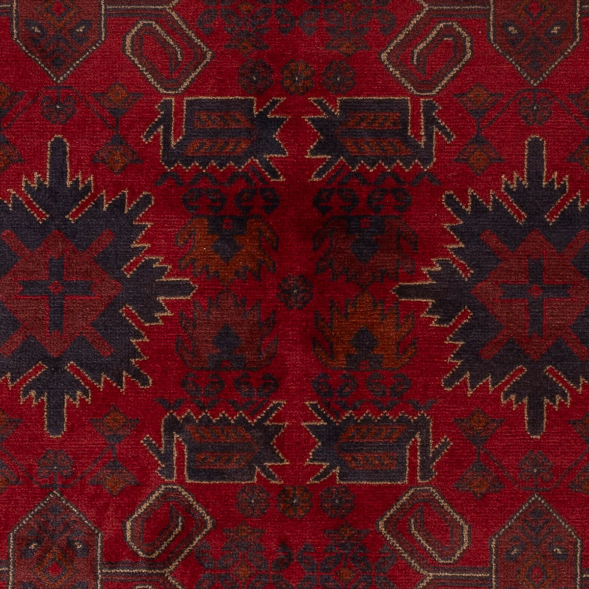 Tapis afghan - Kunduz - 197 x 125 cm - rouge