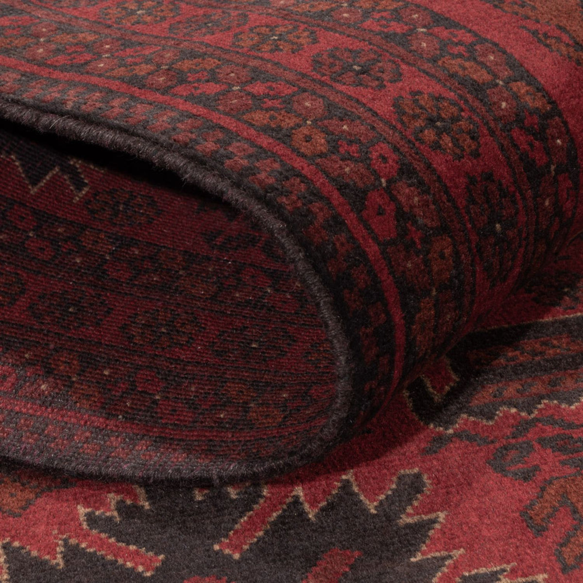 Tapis afghan - Kunduz - 197 x 125 cm - rouge