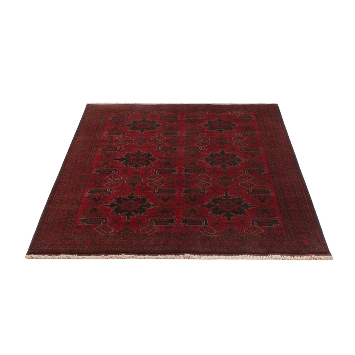 Tapis afghan - Kunduz - 197 x 125 cm - rouge