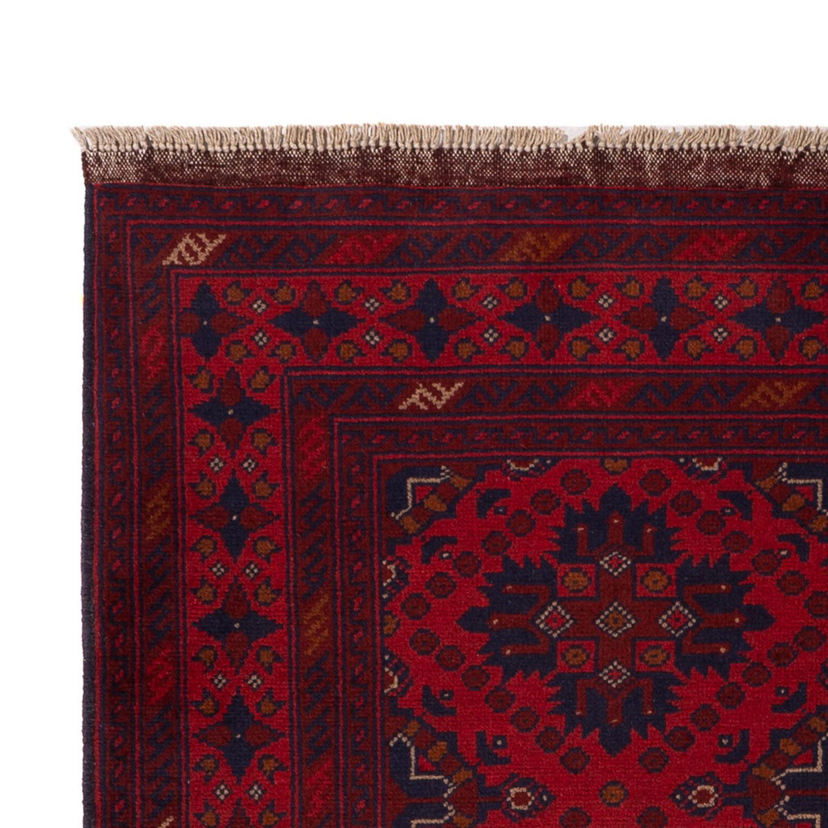 Tapis afghan - Kunduz - 200 x 122 cm - rouge