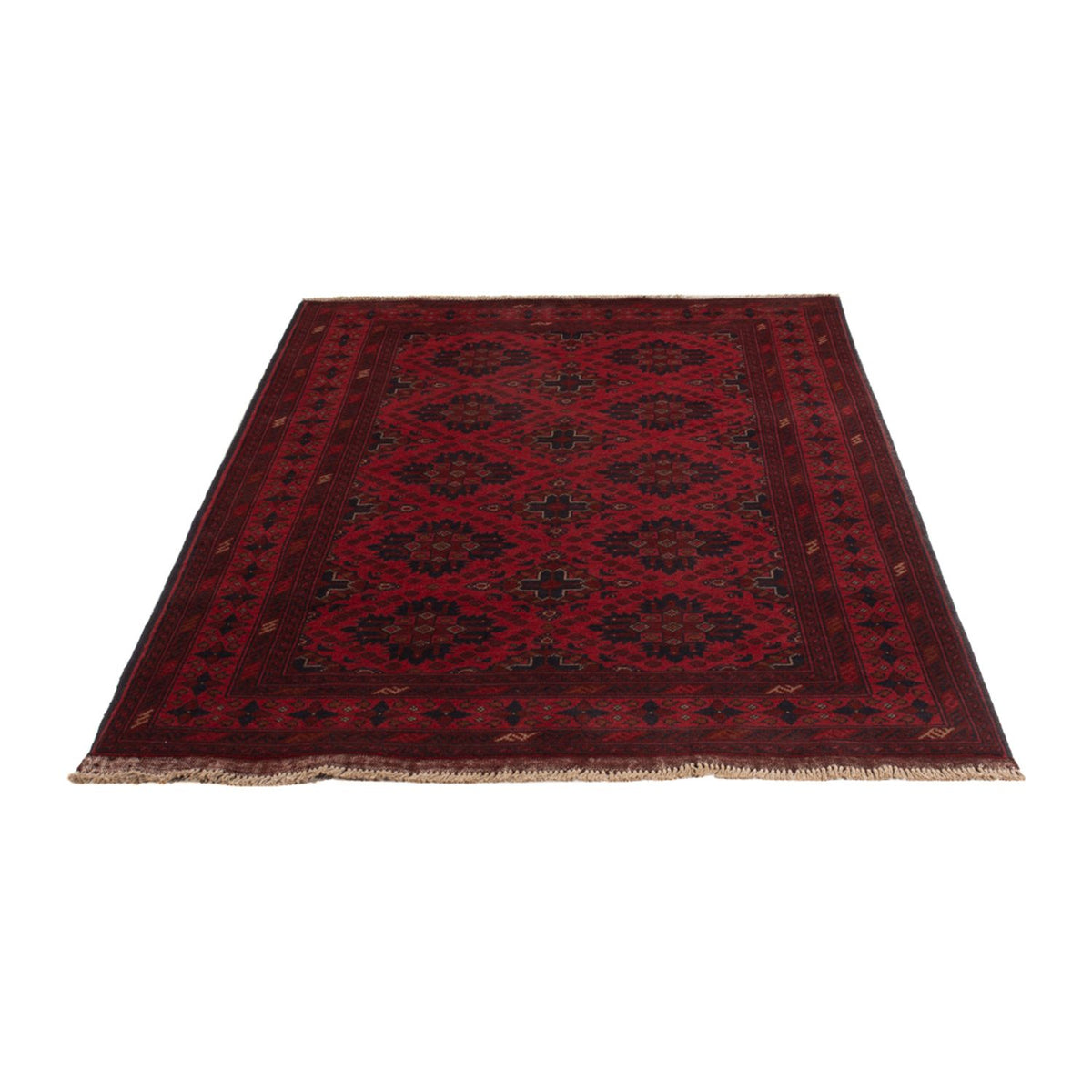 Tapis afghan - Kunduz - 200 x 122 cm - rouge
