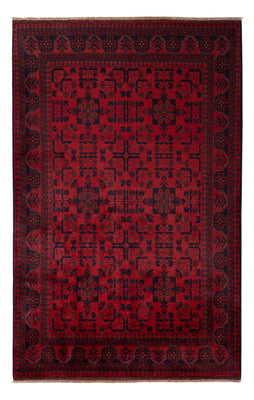 Tapis afghan - Kunduz - 203 x 128 cm - rouge