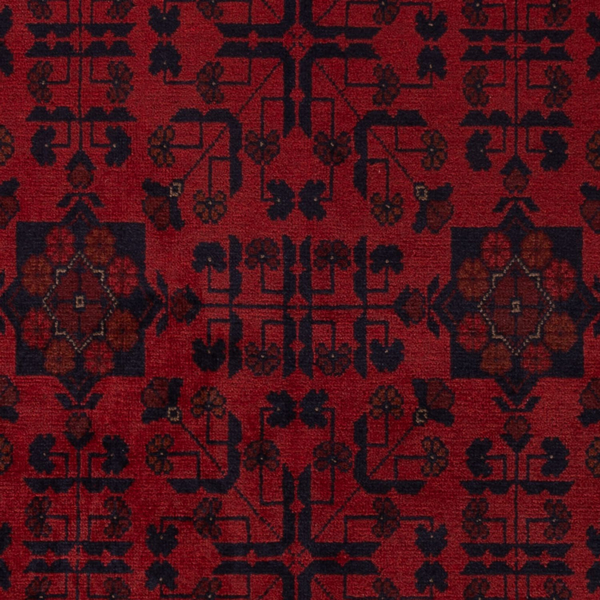 Tapis afghan - Kunduz - 203 x 128 cm - rouge