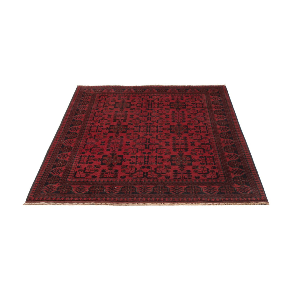 Tapis afghan - Kunduz - 203 x 128 cm - rouge