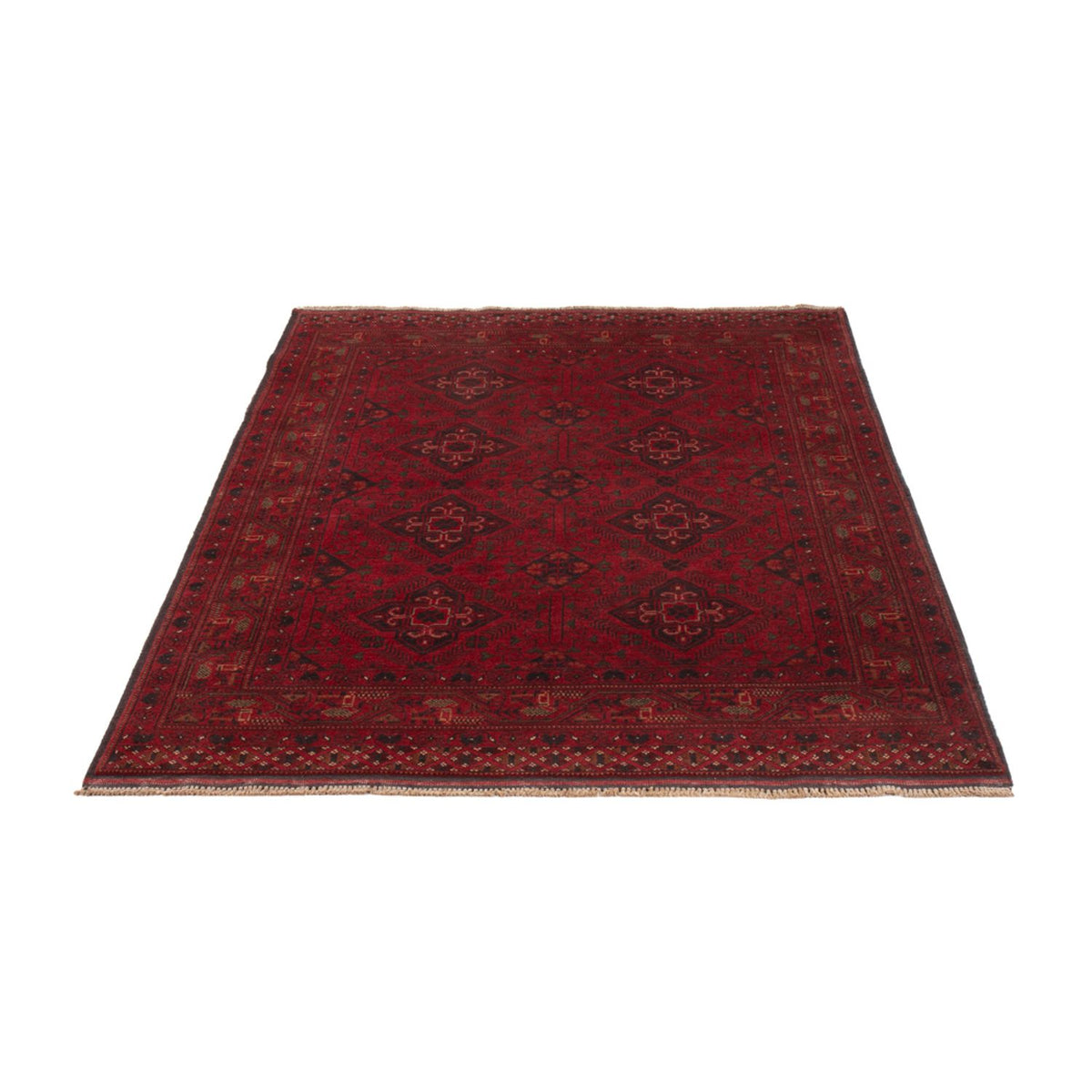 Tapis afghan - Kunduz - 194 x 121 cm - rouge