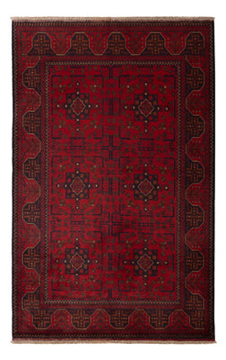 Tapis afghan - Kunduz - 201 x 126 cm - rouge
