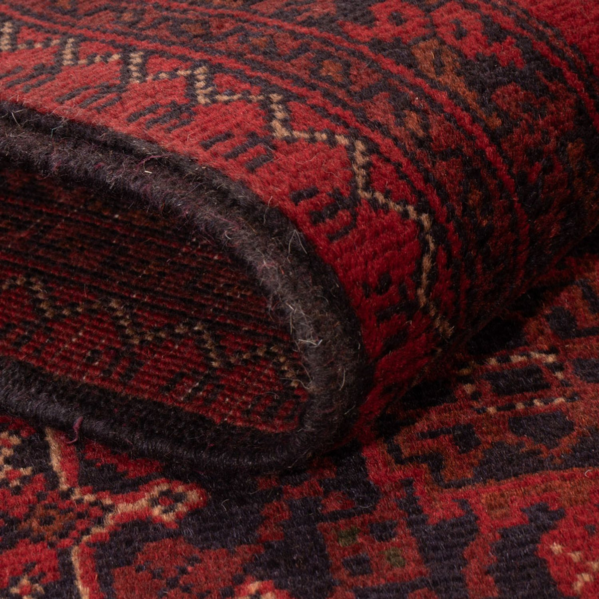 Tapis afghan - Kunduz - 202 x 127 cm - rouge