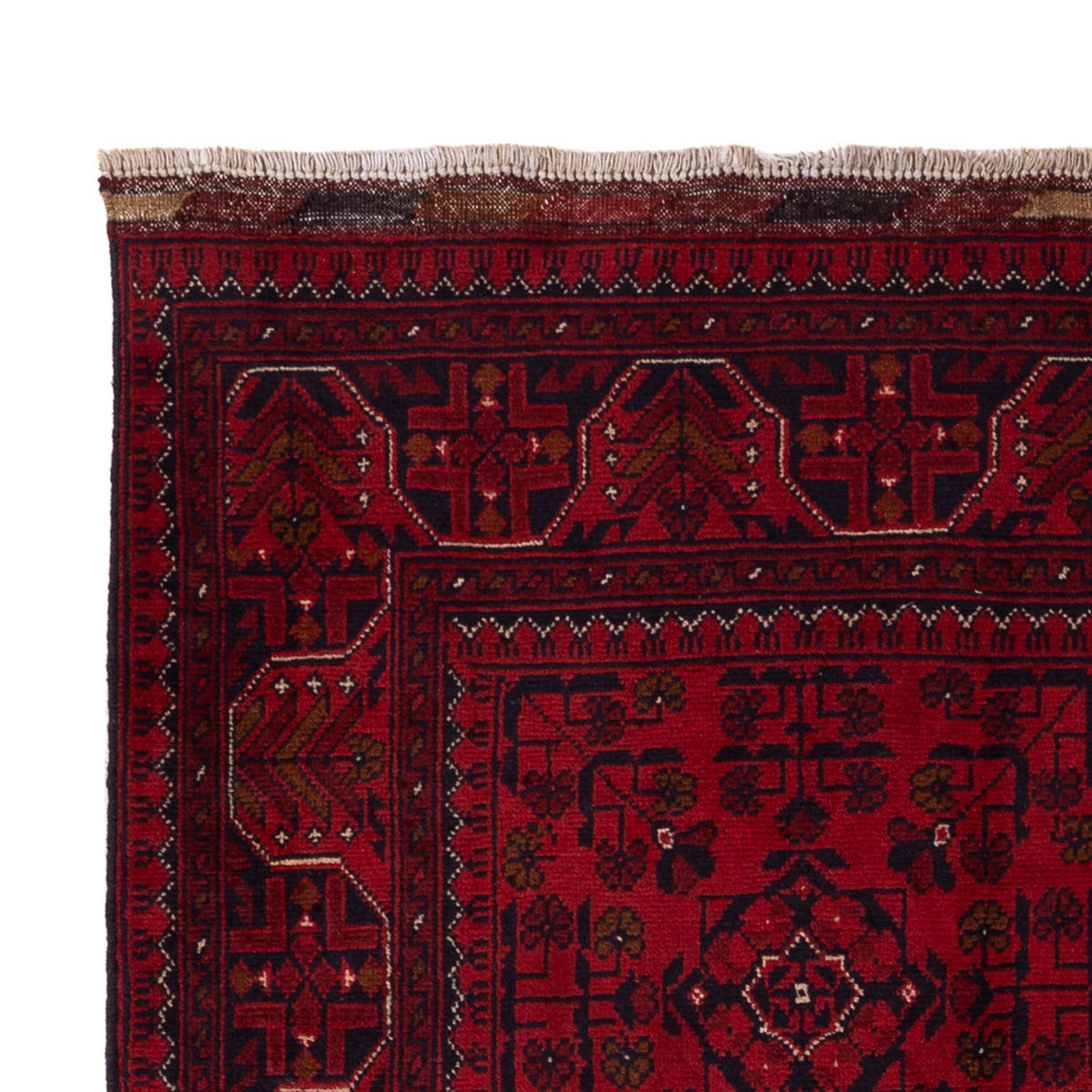 Tapis afghan - Kunduz - 198 x 123 cm - rouge