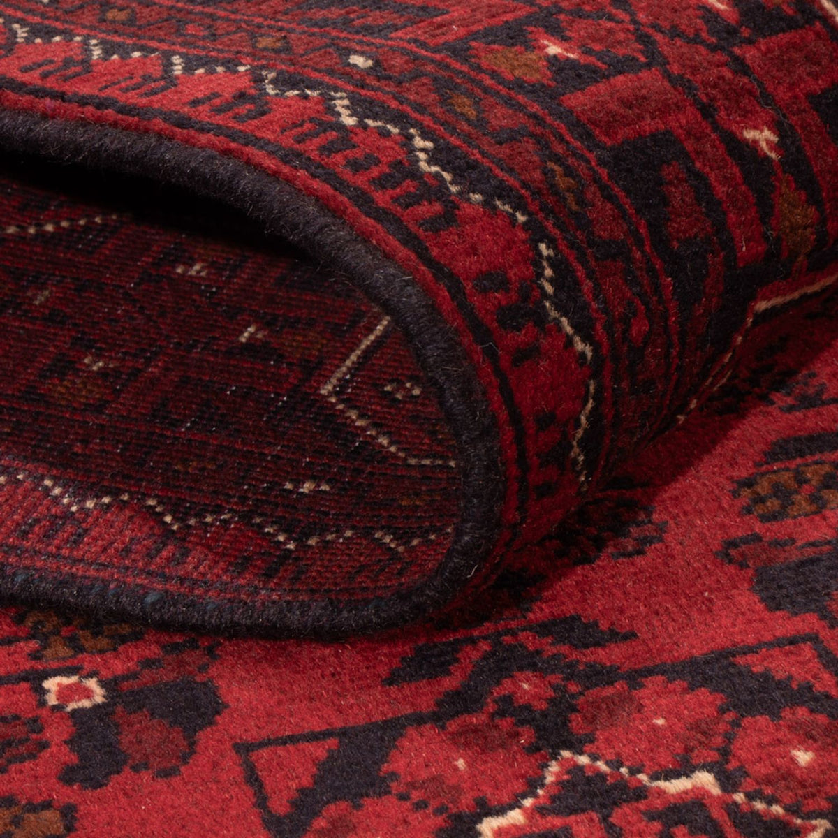 Tapis afghan - Kunduz - 198 x 123 cm - rouge