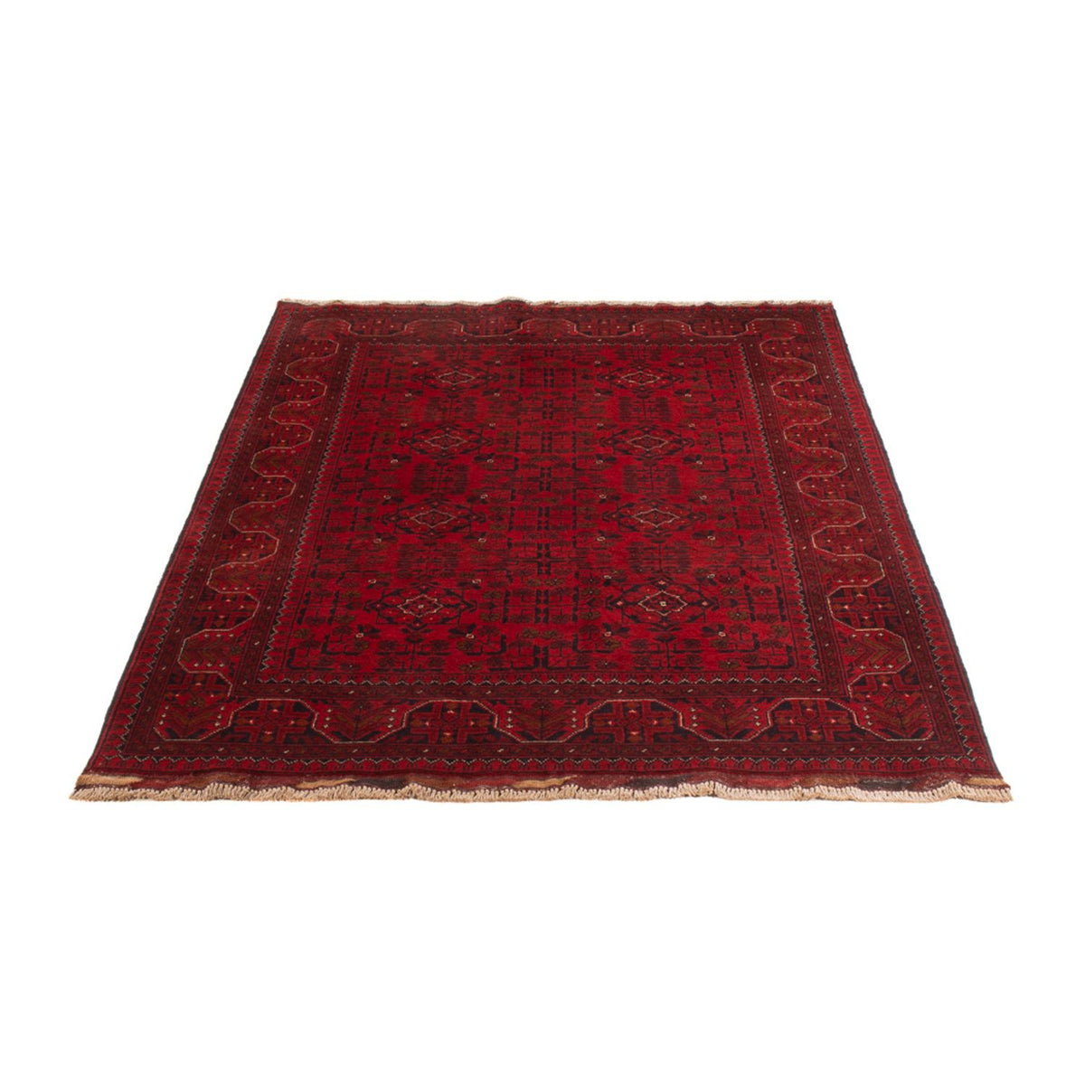 Tapis afghan - Kunduz - 198 x 123 cm - rouge