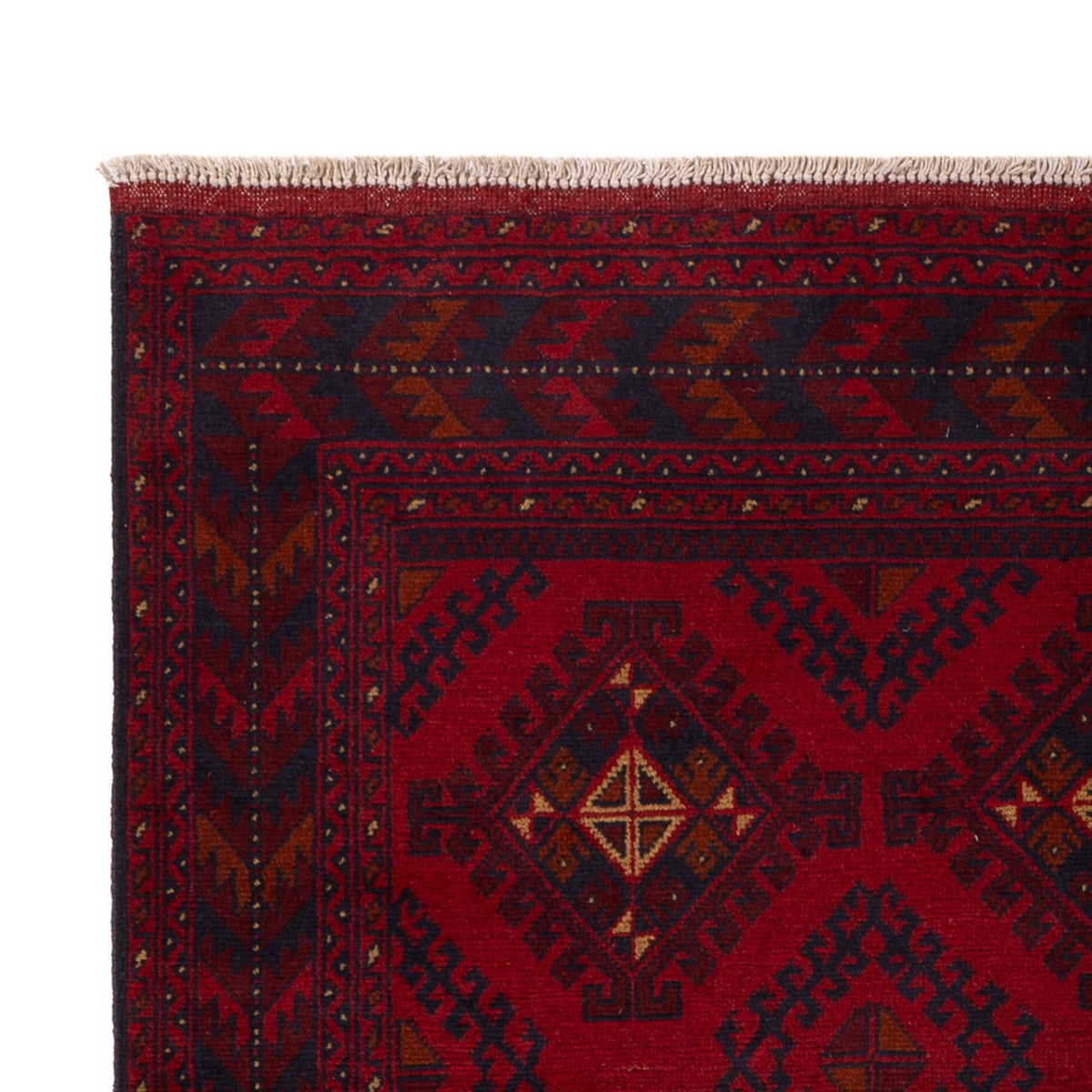 Tapis afghan - Kunduz - 207 x 125 cm - rouge