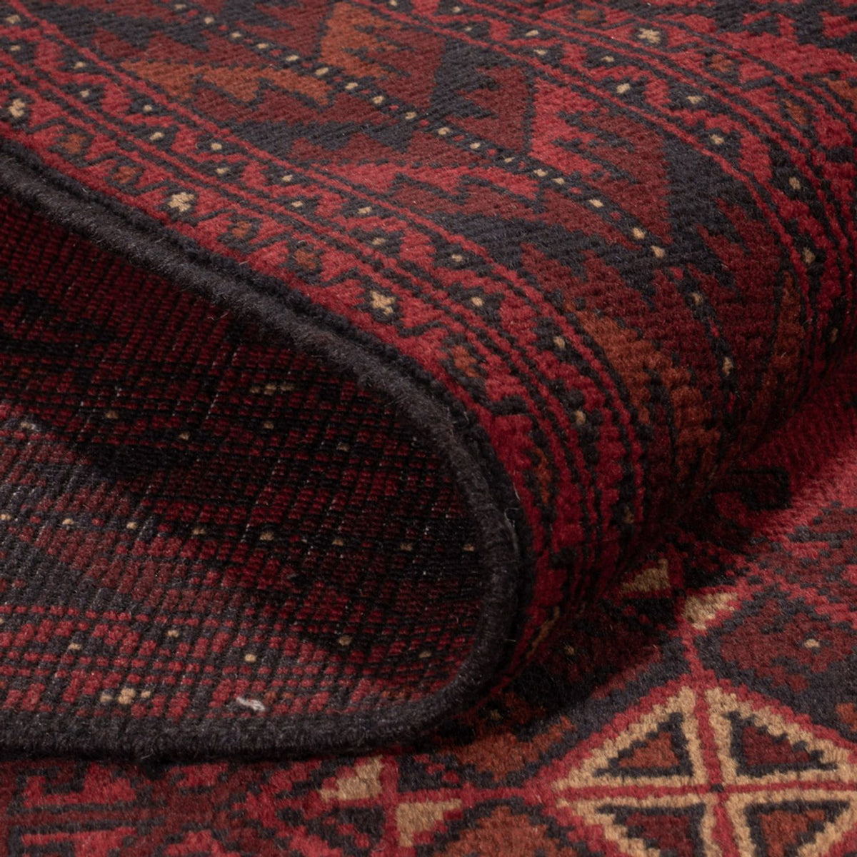 Tapis afghan - Kunduz - 207 x 125 cm - rouge
