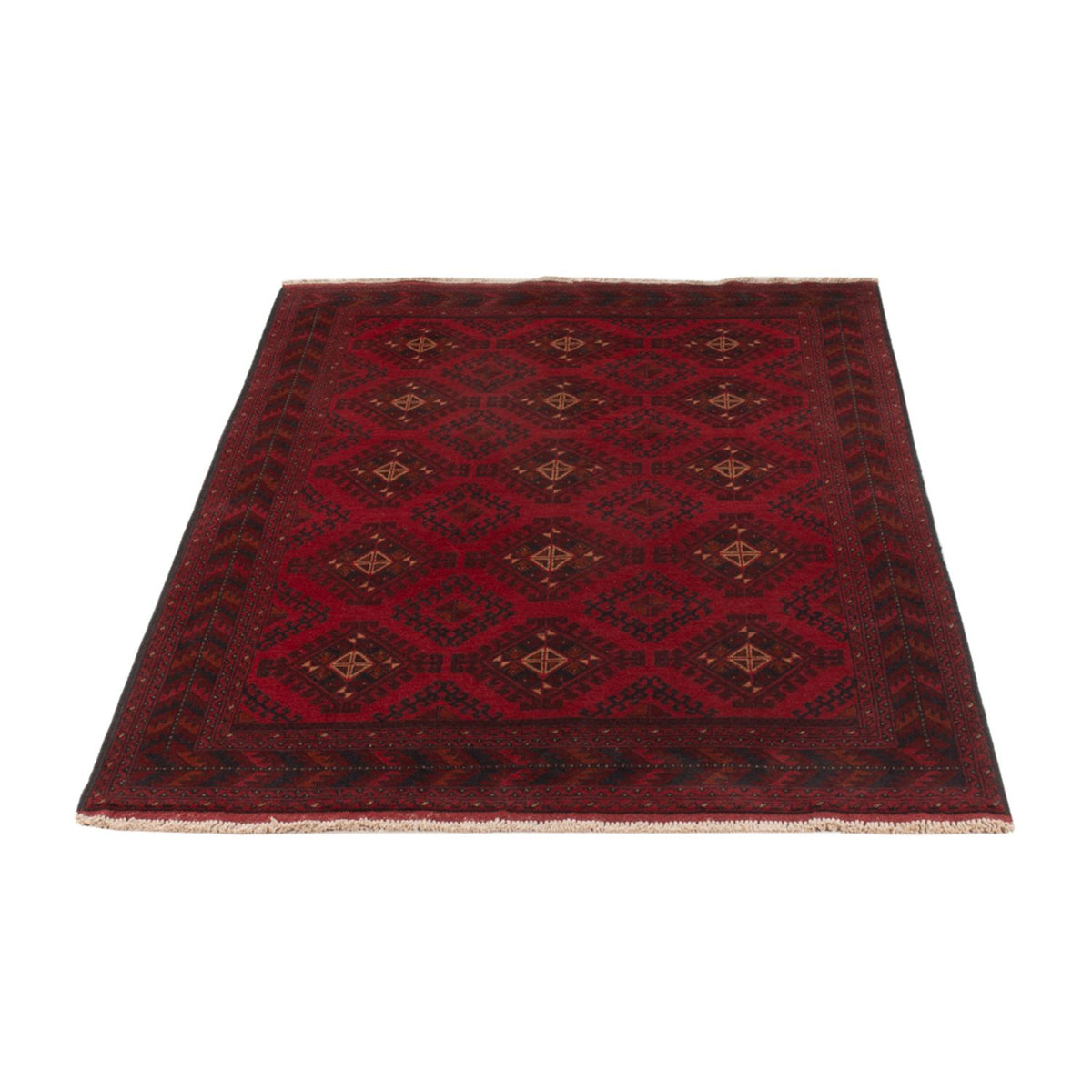 Tapis afghan - Kunduz - 207 x 125 cm - rouge