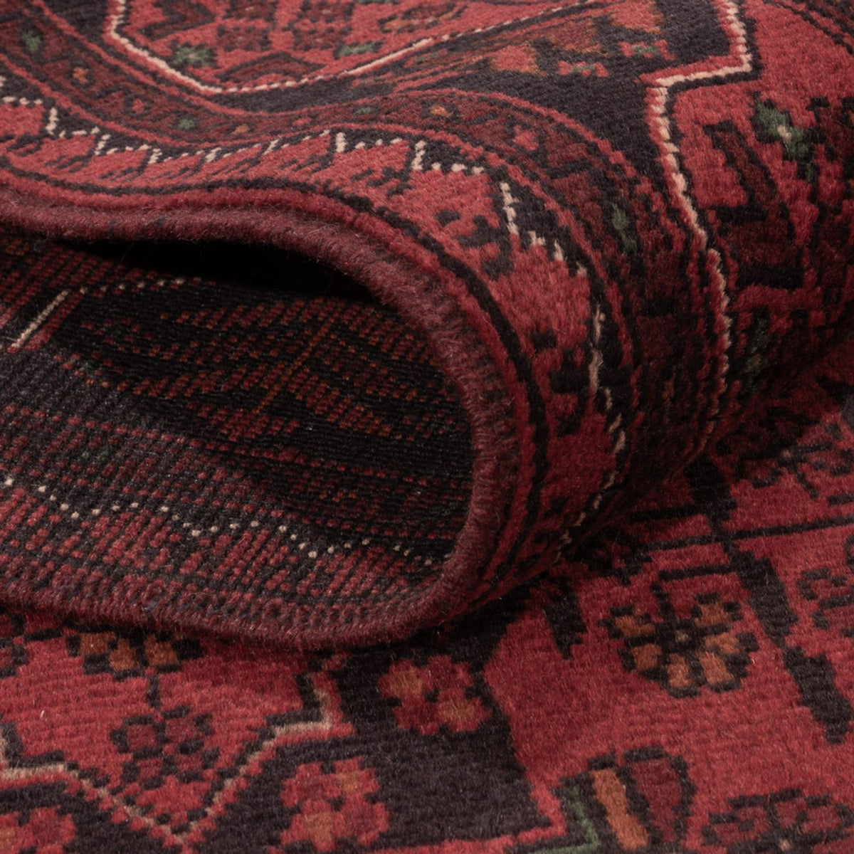 Tapis afghan - Kunduz - 196 x 120 cm - rouge