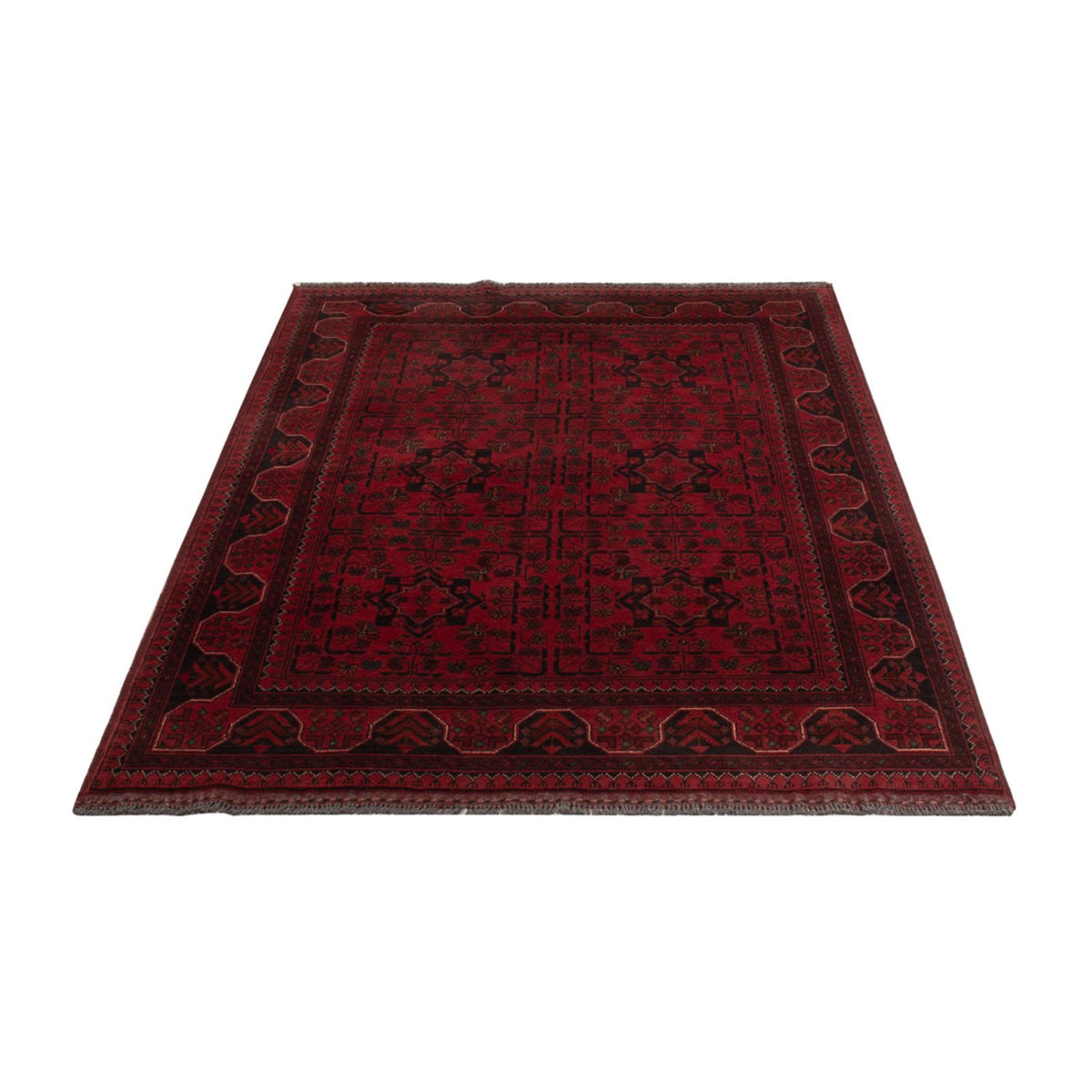 Tapis afghan - Kunduz - 196 x 120 cm - rouge