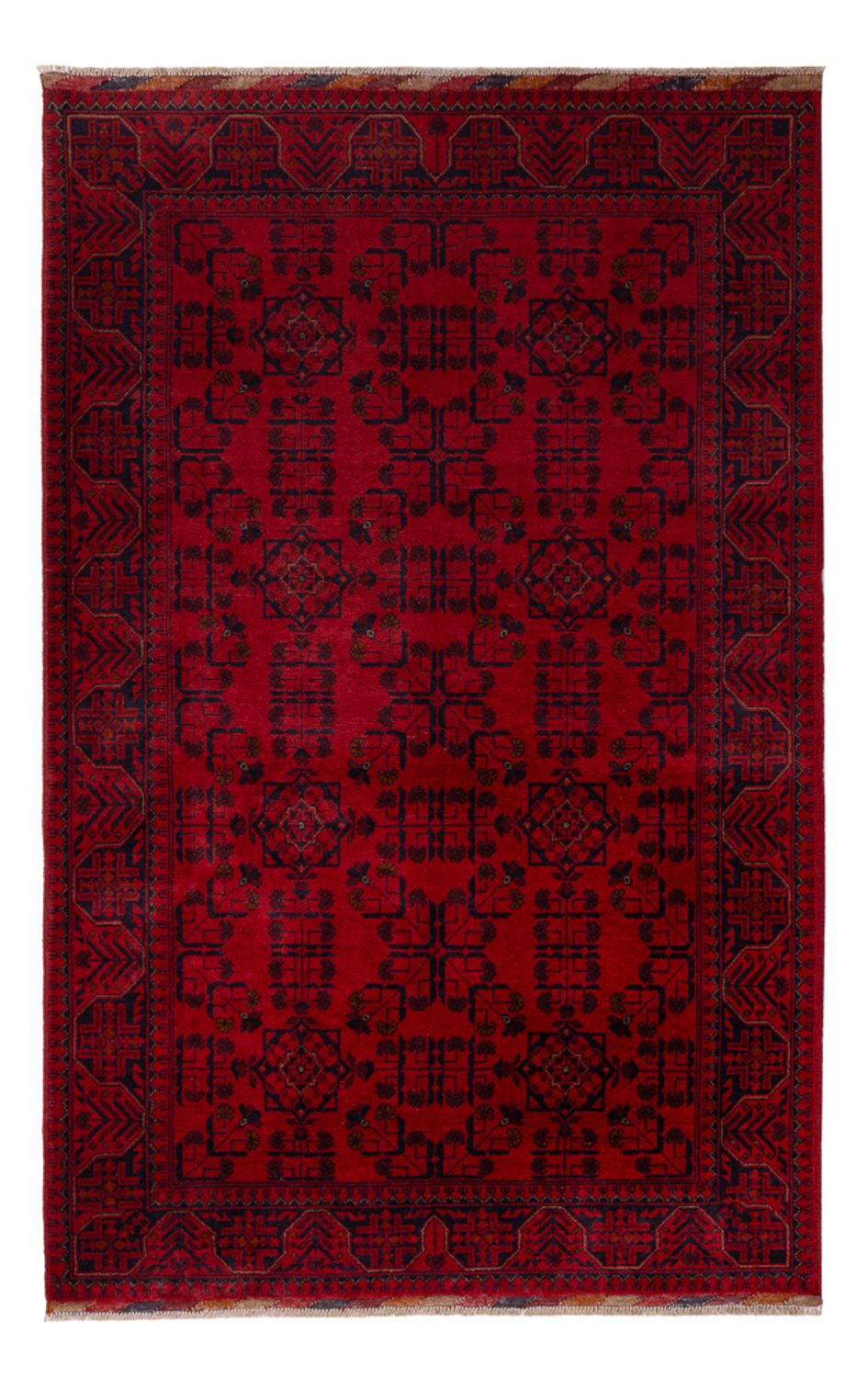 Tapis afghan - Kunduz - 195 x 125 cm - rouge