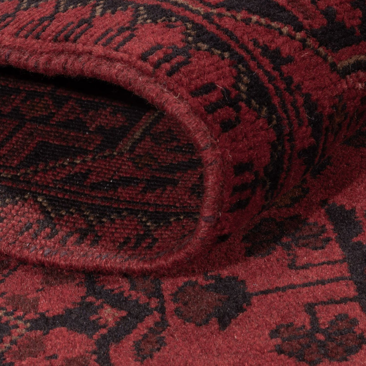 Tapis afghan - Kunduz - 195 x 125 cm - rouge