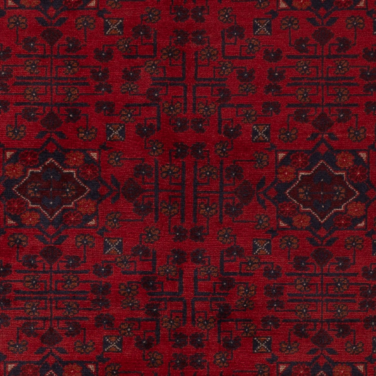 Tapis afghan - Kunduz - 194 x 125 cm - rouge
