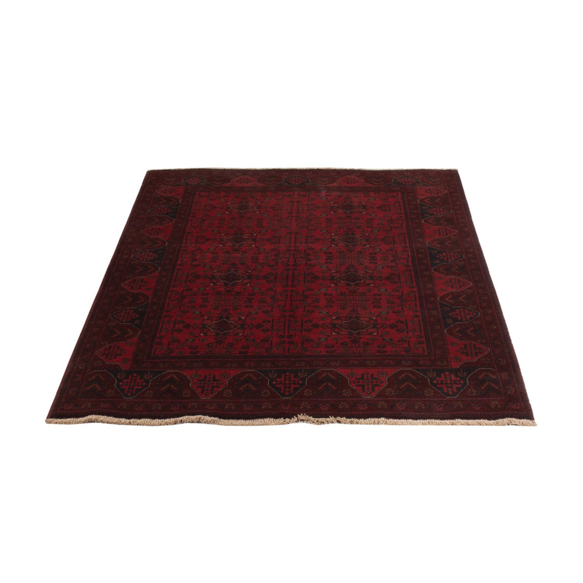 Tapis afghan - Kunduz - 194 x 125 cm - rouge