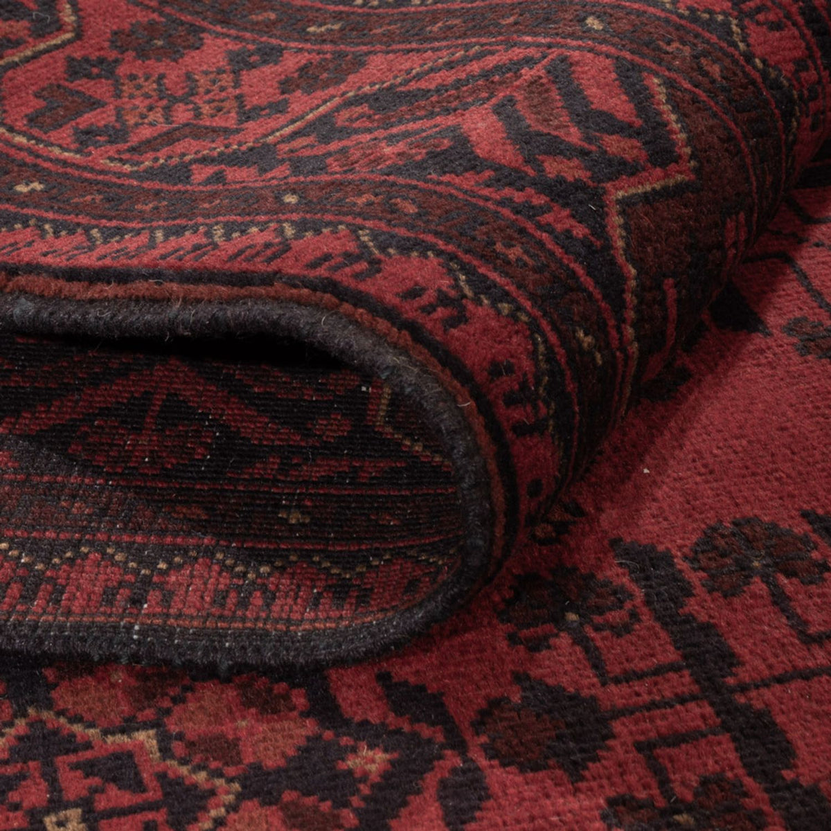 Tapis afghan - Kunduz - 196 x 130 cm - rouge