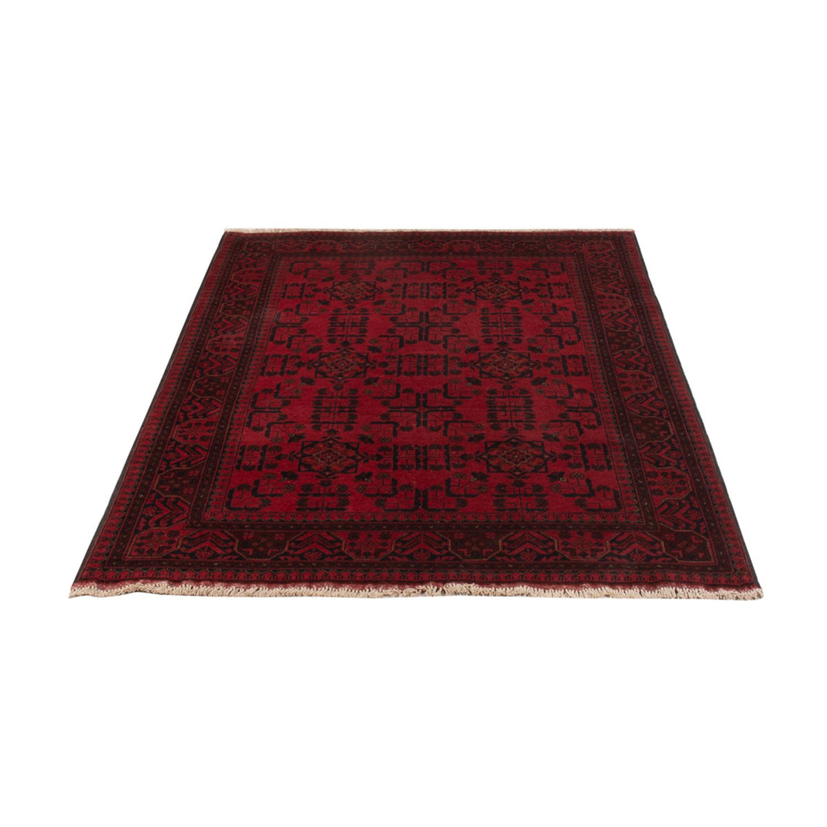 Tapis afghan - Kunduz - 196 x 130 cm - rouge