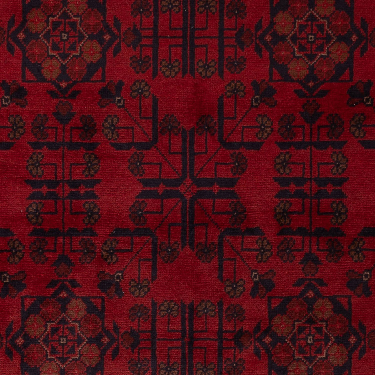Tapis afghan - Kunduz - 198 x 126 cm - rouge