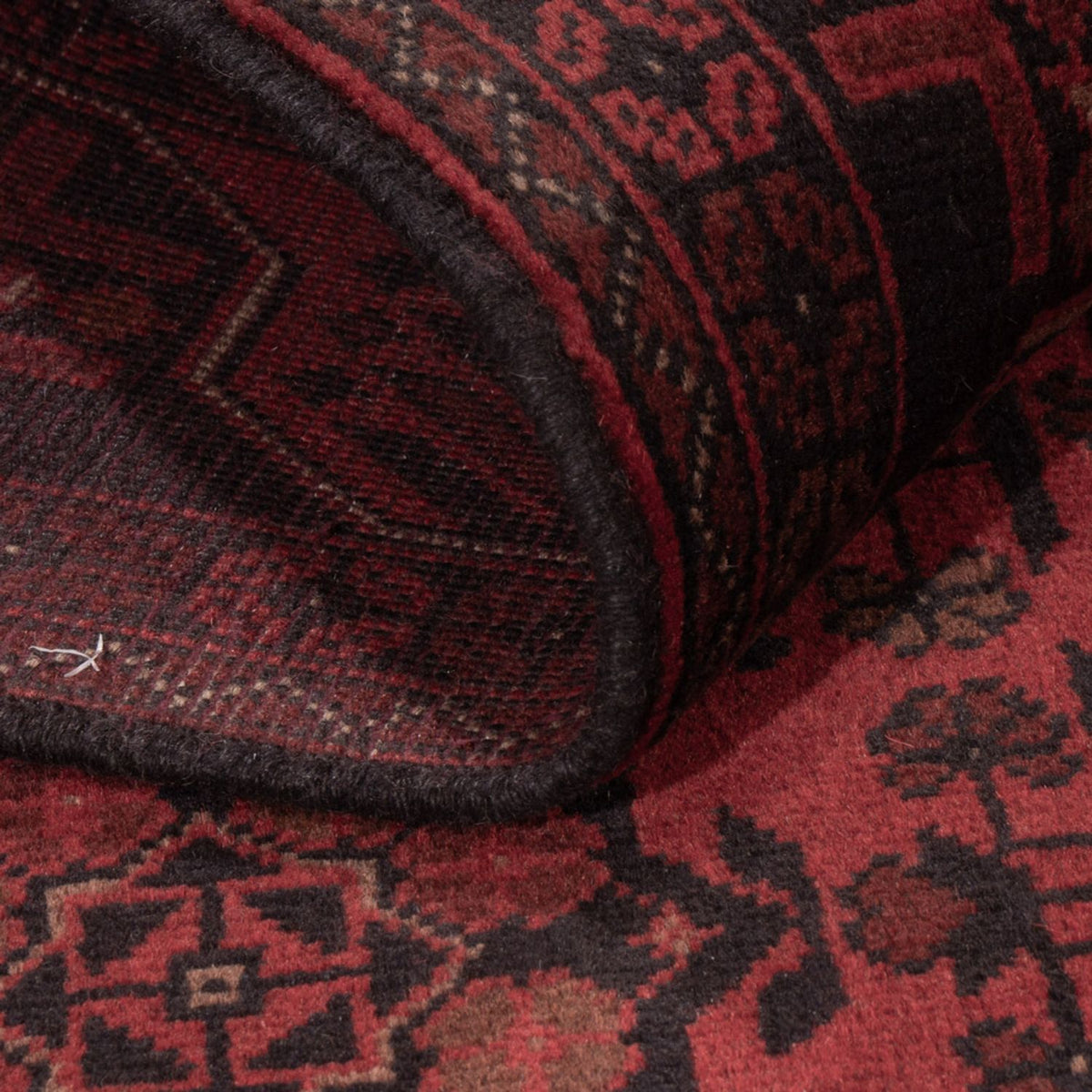 Tapis afghan - Kunduz - 198 x 126 cm - rouge