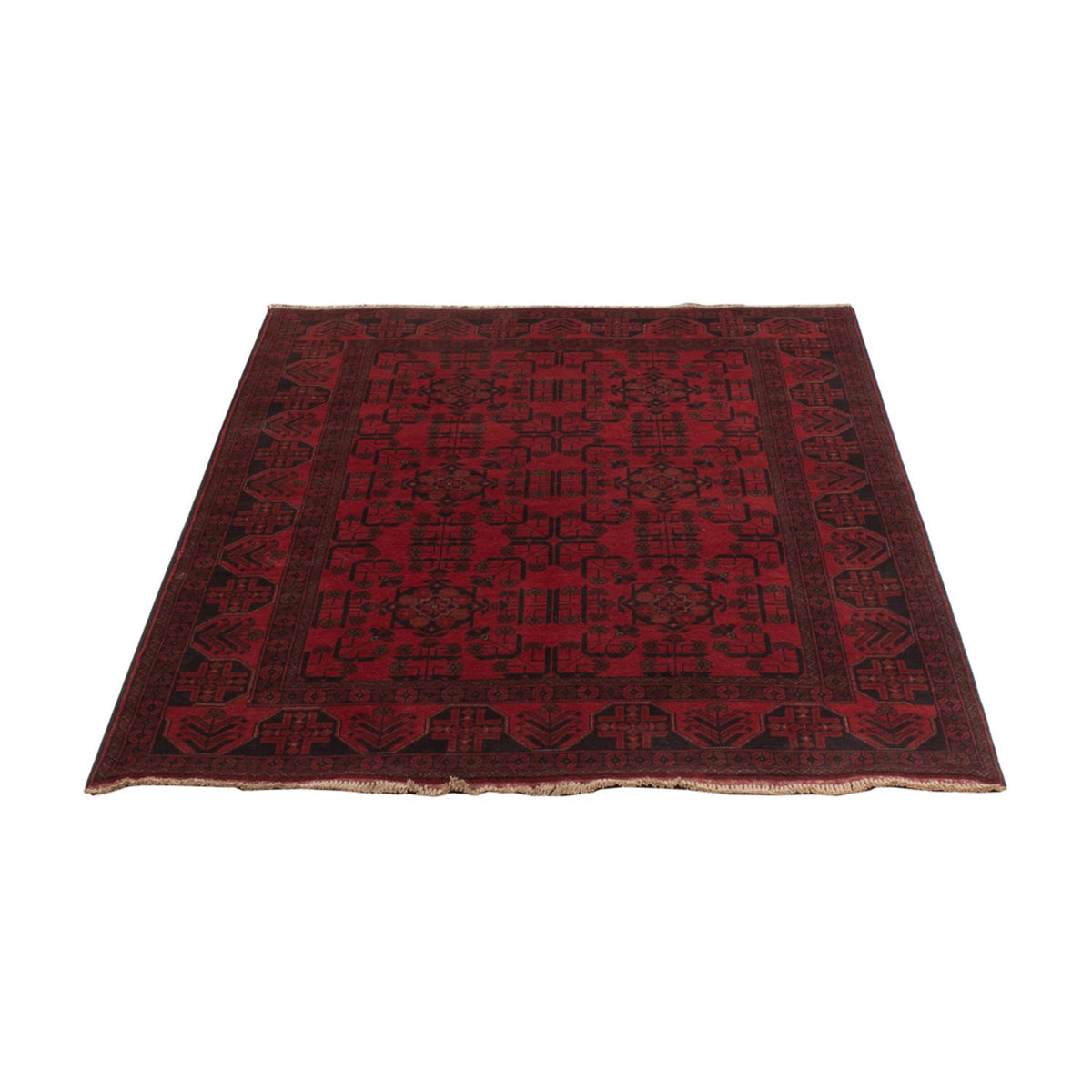 Tapis afghan - Kunduz - 198 x 126 cm - rouge