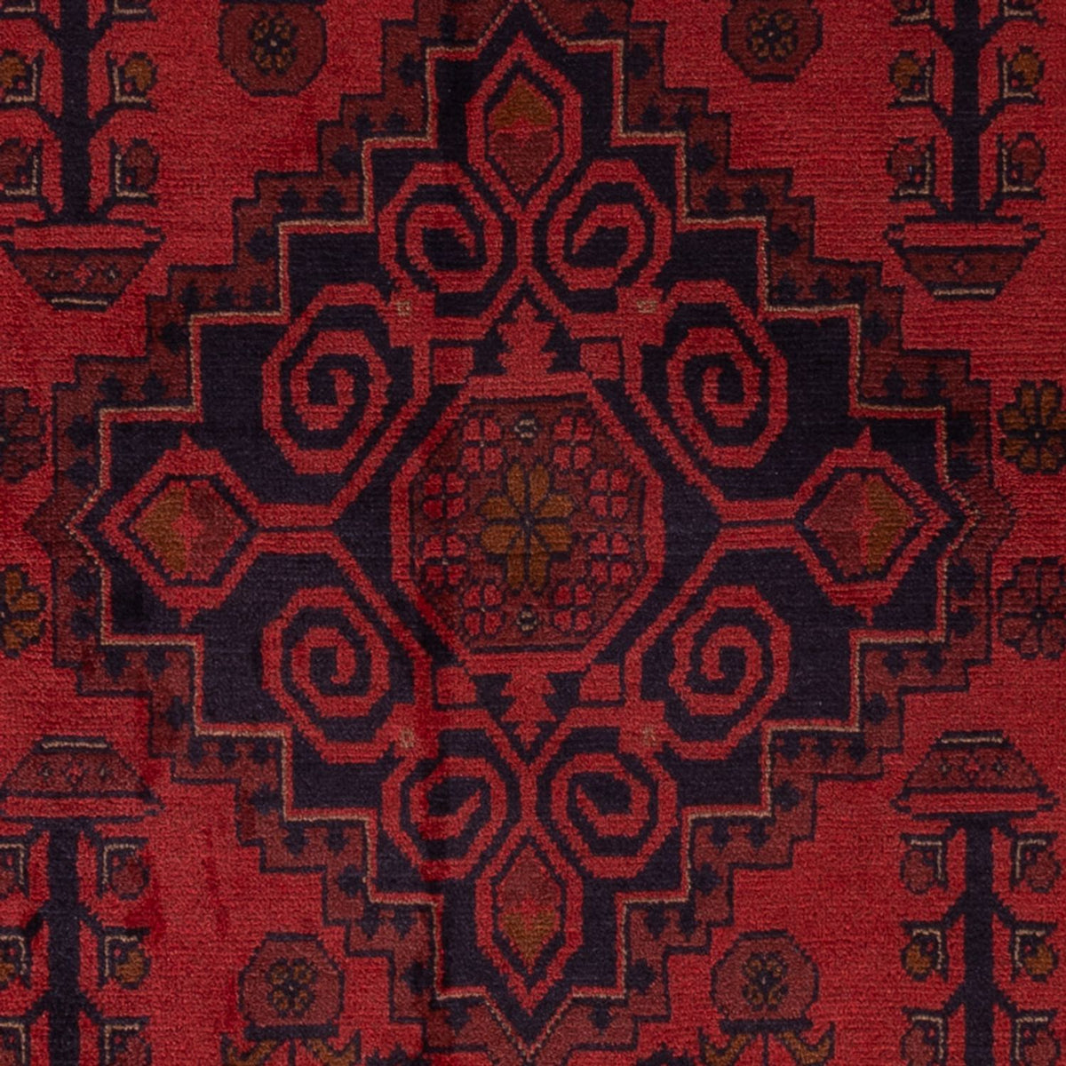 Tapis afghan - Kunduz - 192 x 122 cm - rouge