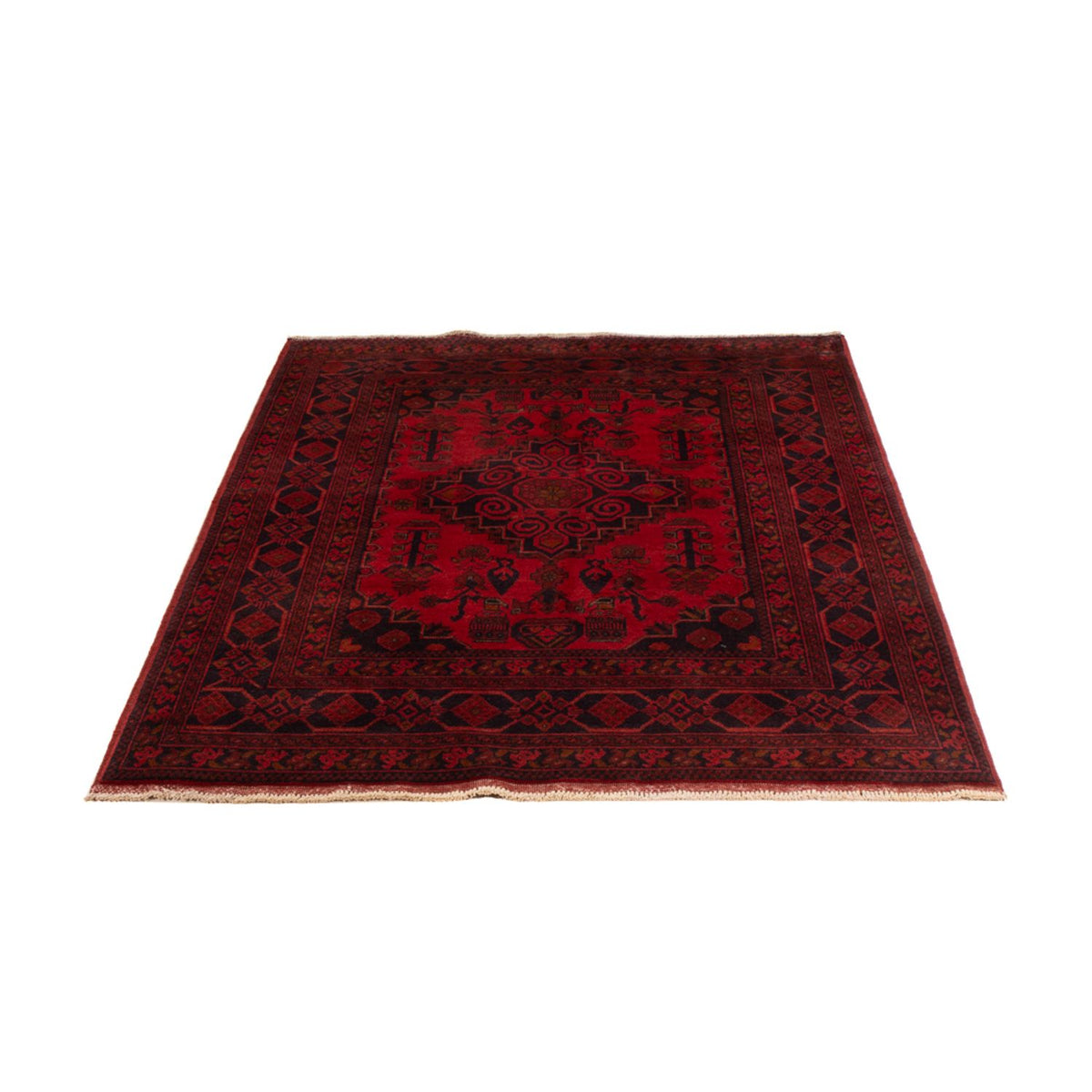 Tapis afghan - Kunduz - 192 x 122 cm - rouge