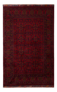 Tapis afghan - Kunduz - 197 x 127 cm - rouge foncé