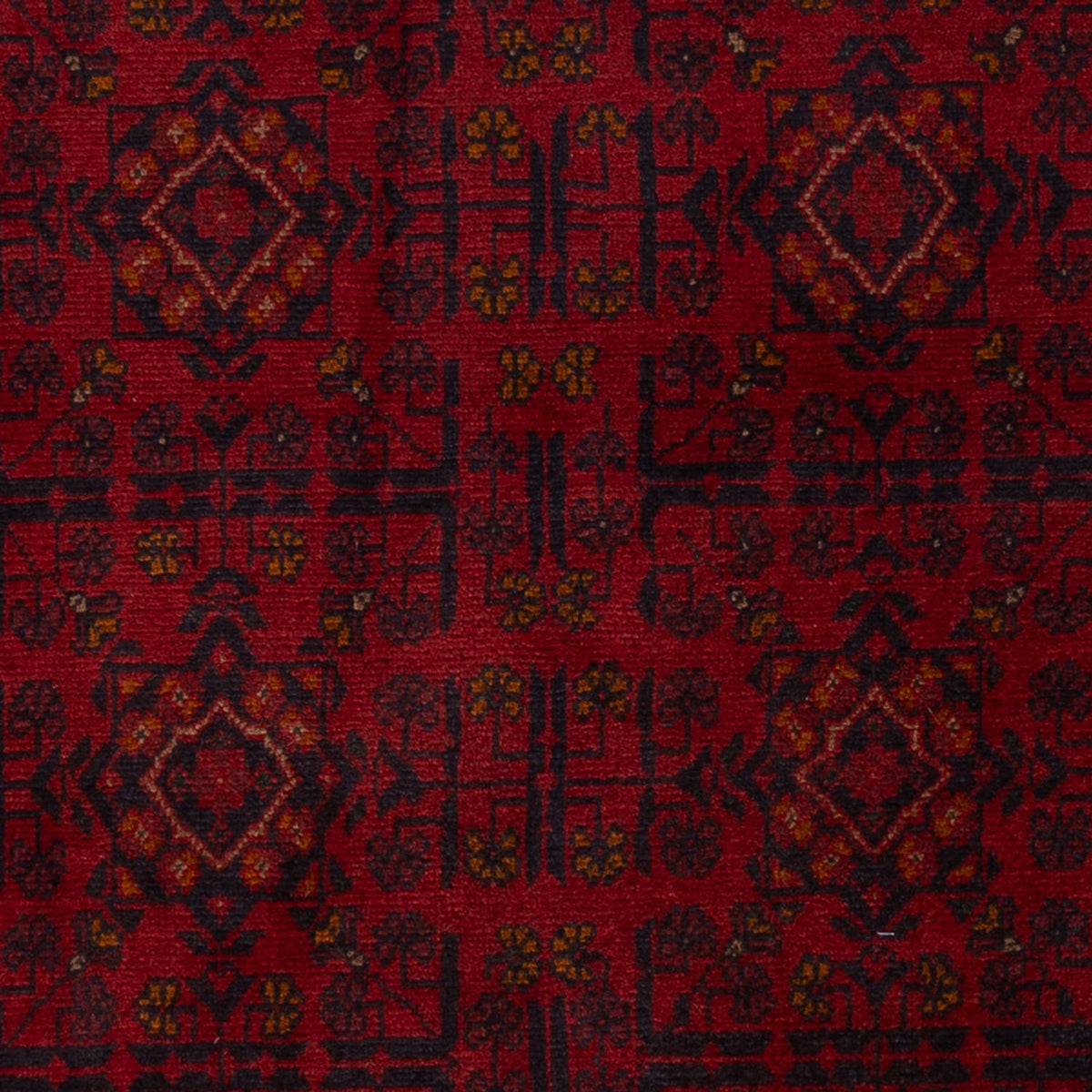 Tapis afghan - Kunduz - 197 x 127 cm - rouge foncé