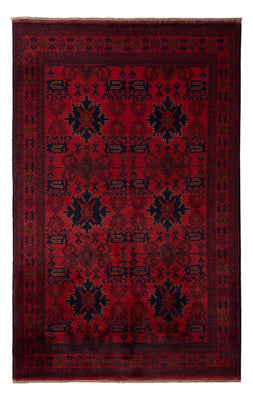 Tapis afghan - Kunduz - 199 x 123 cm - rouge foncé