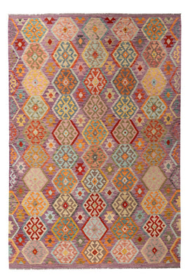Tapis Kelim - Splash - 311 x 207 cm - multicolore