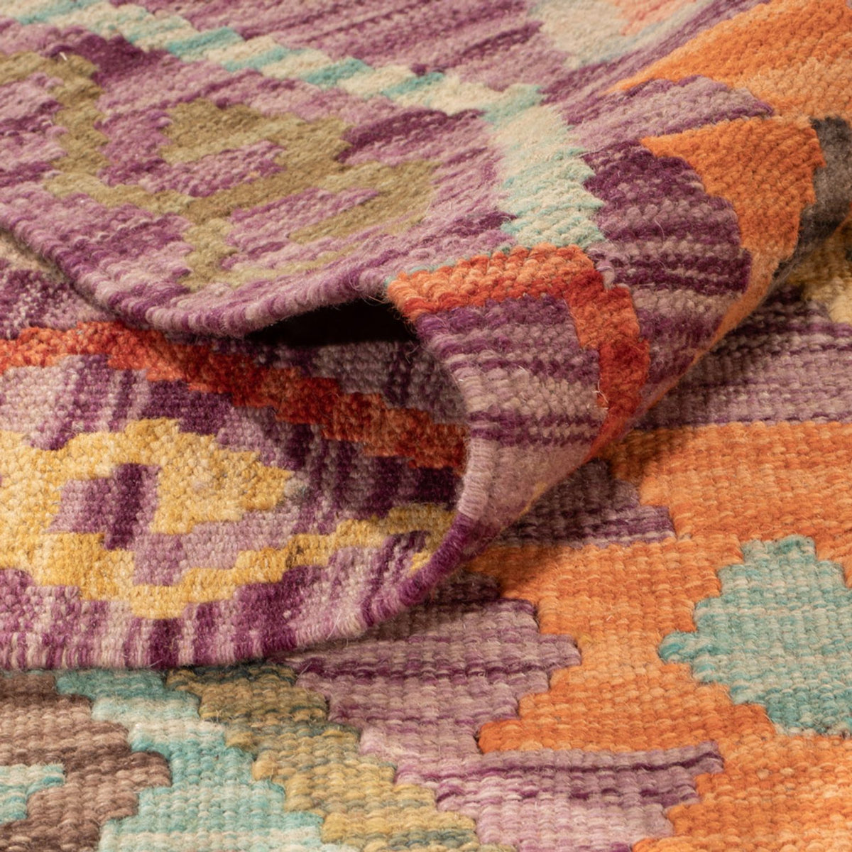 Tapis Kelim - Splash - 311 x 207 cm - multicolore