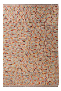 Tapis Kelim - Splash - 307 x 208 cm - multicolore