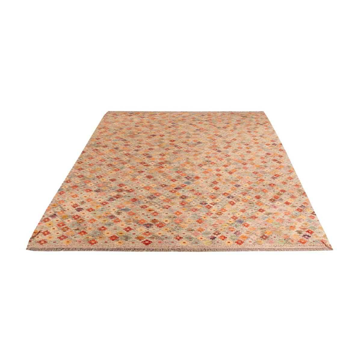 Tapis Kelim - Splash - 307 x 208 cm - multicolore