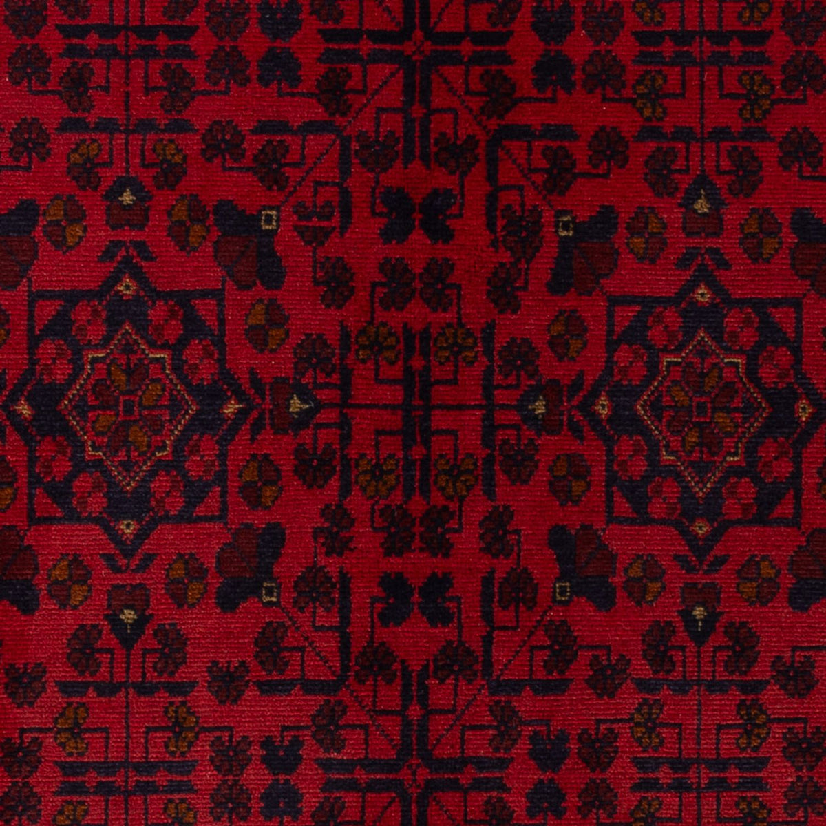 Tapis afghan - Kunduz - 200 x 127 cm - rouge foncé